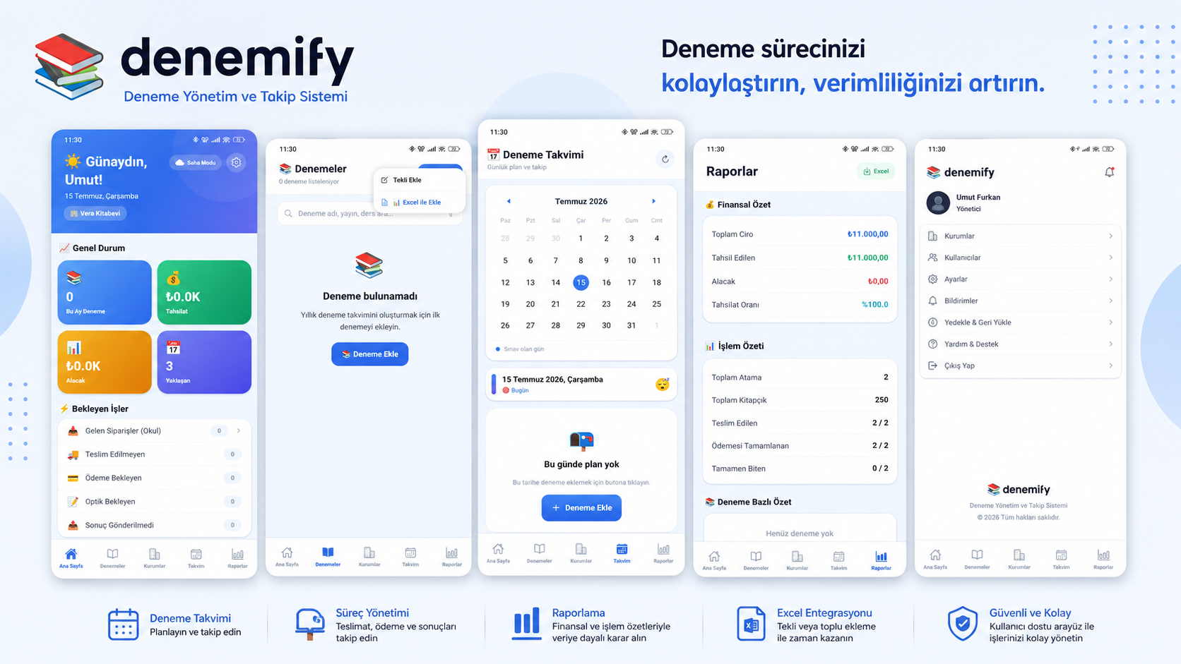 Denemify - Deneme Sınavı | Okul-Bayi Yönetim Platformu