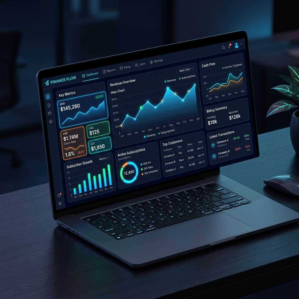 SaaS Dashboard ve Finans Yönetim Sistemi